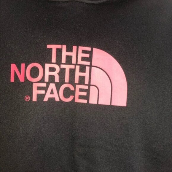 The North Face Hoodie Men’s M Black Red Logo Pouch Drawstring Hood Fleece Lining - Picture 6 of 10